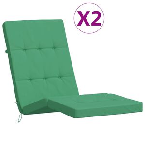 vidaXL Blazine za ležalnike 2 kosa zelena oxford tkanina