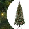 vidaXL Umestno božično drevo med 300 LED Zelena 210 cm PE in PVC
