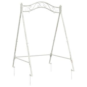 vidaXL Okvir za gugalnico Antik bela 113 x 121,5 x 168 cm Jeklo