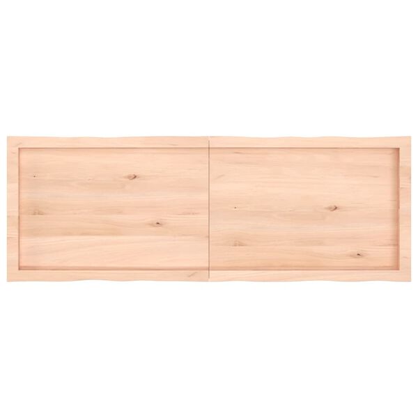 vidaXL Mizna plo&scaron;ča 140x50x(2-6) cm neobdelana hrastovina naraven rob