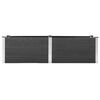 vidaXL Visoka greda 200x50x54 cm WPC siva