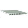 vidaXL Vlečna tenda Zelena in Bela 300 x 250 x 165 cm
