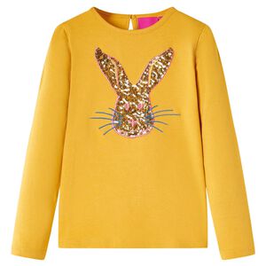 Otro&scaron;ka majica z dolgimi rokavi oker 104