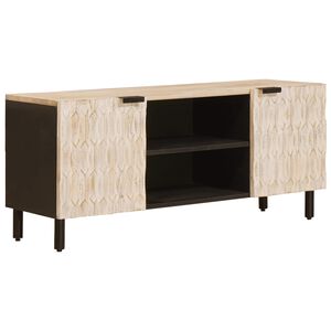 vidaXL TV omarica Bel pranje fini&scaron; 105 x 33 x 46 cm Masiven les manga