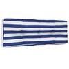 vidaXL Blazina za palete modro bele črte 120x40x12 cm blago