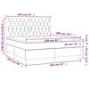 vidaXL Box spring postelja z vzmetnico temno rjava 160x200 cm blago