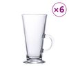 vidaXL Kozarec za latte z ročajem 6 kosov 250 ml