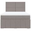 vidaXL Box spring postelja z vzmetnico taupe 160x200 cm blago