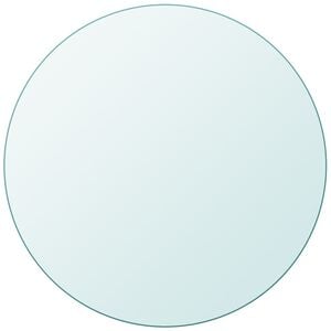 vidaXL Povr&scaron;ina za Mizo Kaljeno Steklo Okrogle Oblike 600 mm
