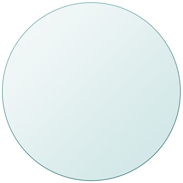 vidaXL Povr&scaron;ina za Mizo Kaljeno Steklo Okrogle Oblike 600 mm