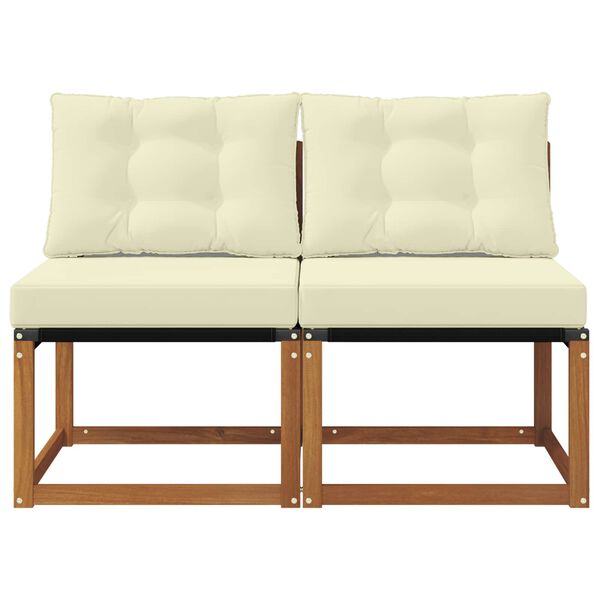 vidaXL 2 Kos Zunanja srednja sofa