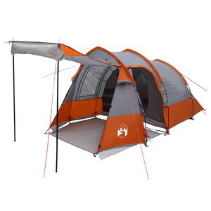 vidaXL Tunelski &scaron;otor Siva in oranžna 390 x 215 x 152 cm