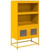 vidaXL Highboard Gorčično rumena 68x39x123 cm Jeklo