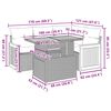 vidaXL Vrtna sedežna garnitura 5-delna z blazinami poli ratan/akacija