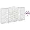 vidaXL Obokane gabion ko&scaron;are 10 kosa 400x50x200/220cm pocinkano železo