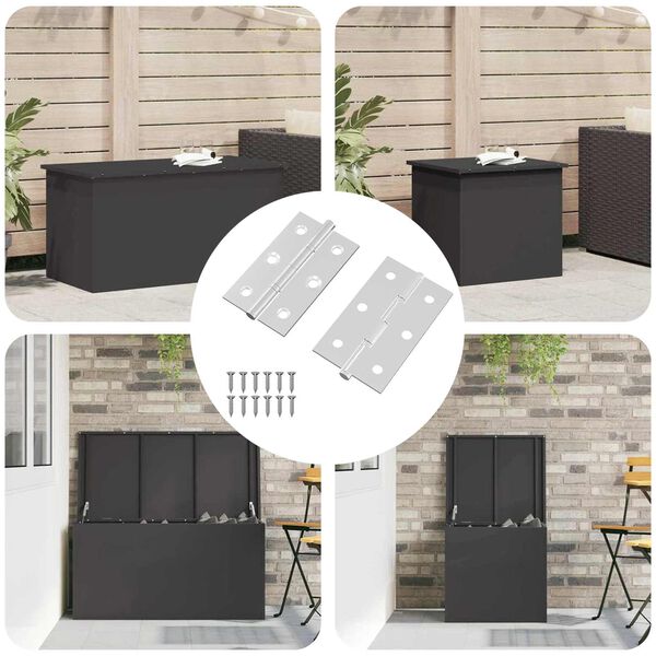 vidaXL Tečaj Enobarvno 2 pcs srebrna 58 x 35 x 1 mm Jeklo