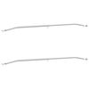 vidaXL Nosilec tarpa za prikolice 2 Srebrna 102-155 cm Aluminij