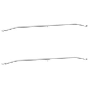 vidaXL Nosilec tarpa za prikolice 2 Srebrna 102-155 cm Aluminij