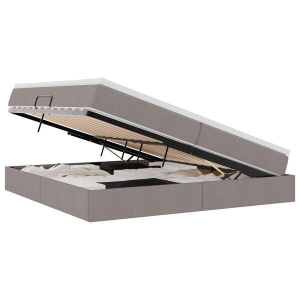 vidaXL Postelja z dodatnim prostorom za shranjevanje in vzmetnico