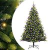 vidaXL Umjetno hinged božično drevo 300 LED Zelena 210 cm PVC in PE