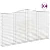 vidaXL Obokane gabion ko&scaron;are 4 kosa 400x30x220/240 cm pocinkano železo