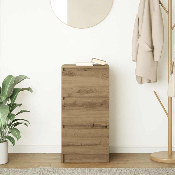 vidaXL Komoda artisan hrast 37,5x35x76 cm inženirski les