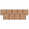 vidaXL Komplet ograj 9 kos 1564 x 186 cm WPC in aluminij Rjava