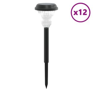vidaXL Solarne svetilke s konicami 12 kosov bele