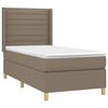 vidaXL Box spring postelja z vzmetnico taupe 80x200 cm blago