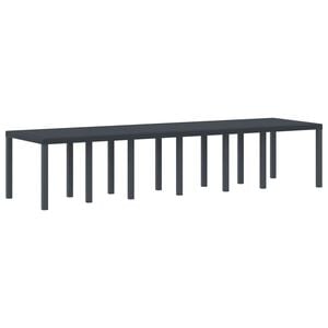 vidaXL Vrtna miza Antracit 350 x 100 x 74 cm poli ratan