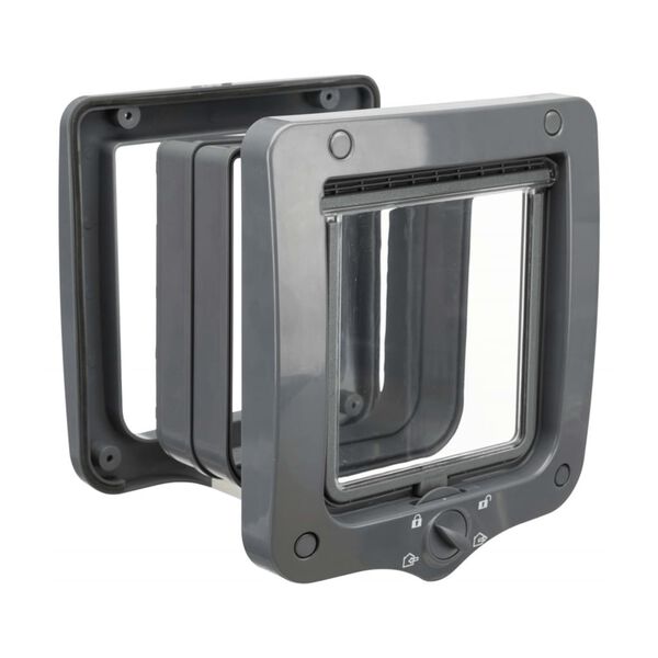 TRIXIE 4-smerna mačja loputa z 2 tuneloma siva