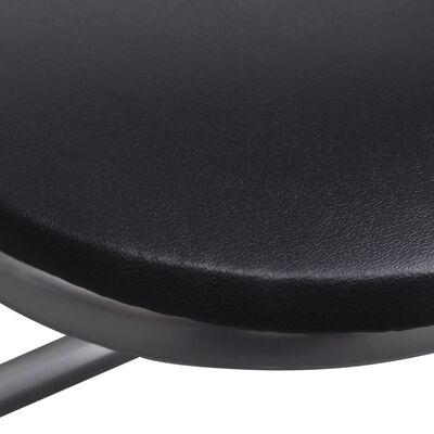vidaXL Zložljivi jedilni stoli 6 kosov črno umetno usnje in jeklo