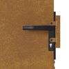 vidaXL Vrtna vrata 85x200 cm Corten jeklo