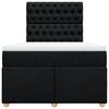 vidaXL Box spring postelja z vzmetnico črna 120x190 cm blago