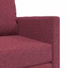vidaXL Sofa postelja Vinorodna rdeča 74 x 77 x 81 cm Žamet