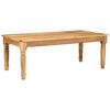 vidaXL Klubska miza Rjava 110 x 55 x 40 cm Masiven les manga