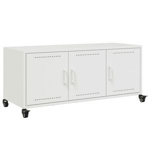 vidaXL TV omarica bela 100,5x39x43,5 cm jeklo