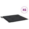 vidaXL Blazine za vrtne stole 6 kosov črne 50x50x3 cm oxford tkanina