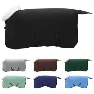 vidaXL Konjski pla&scaron;č Črna 165 cm Polarna flanela