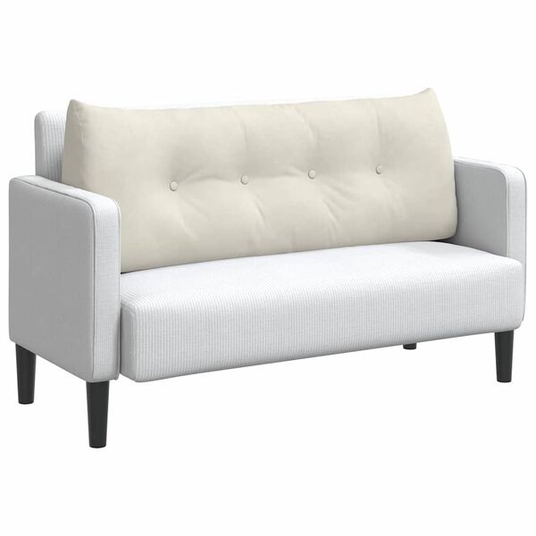 vidaXL Poglavni vzglavnik krema 120 x 24 x 50 cm Žamet