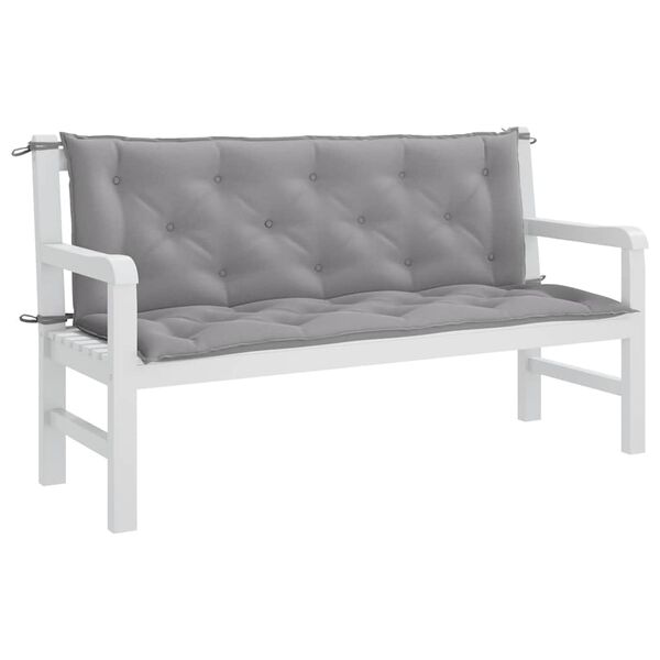 vidaXL Blazina za vrtno klop črna 150x(50+50)x7 cm oxford tkanina