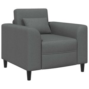 vidaXL Fotelj Temno siva Blago