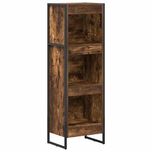 vidaXL Knjigovni omar 40 x 30 x 121 cm Inženirski les Dimni hrast