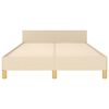 vidaXL Posteljni okvir brez vzmetnice krem 120x190 cm blago