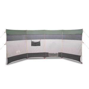 vidaXL Vetrobran za kampiranje zelen 366x152x152 cm vodoodporen