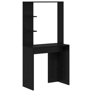 vidaXL Miza Črna Orehovina Inženirski les 78,5 x 37 x 154,5 cm