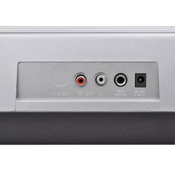 vidaXL Komplet električne klaviature z 61 tipkami srebrn in črn