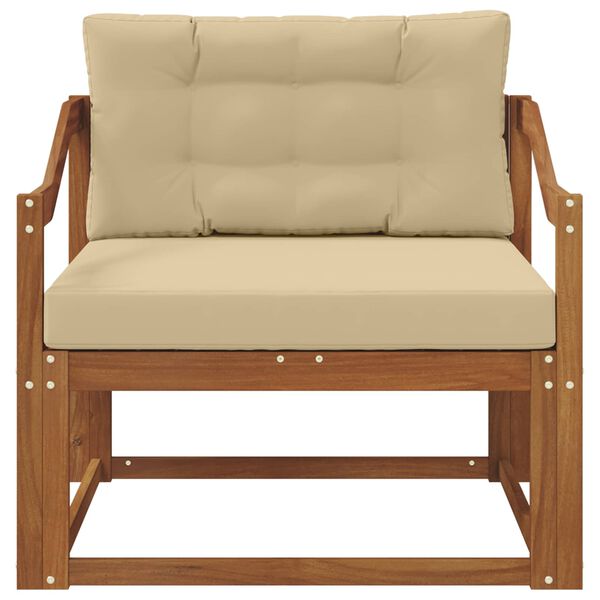 vidaXL Srednji zunanji kavč Masiven les akacije Naravna