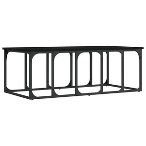 vidaXL Klubska mizica črna 100x50x35,5 cm inženirski les