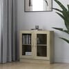 vidaXL Vitrina sonoma hrast 82,5x30,5x80 cm iverna plo&scaron;ča